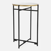Small Accent Folding Table - Black/Gold