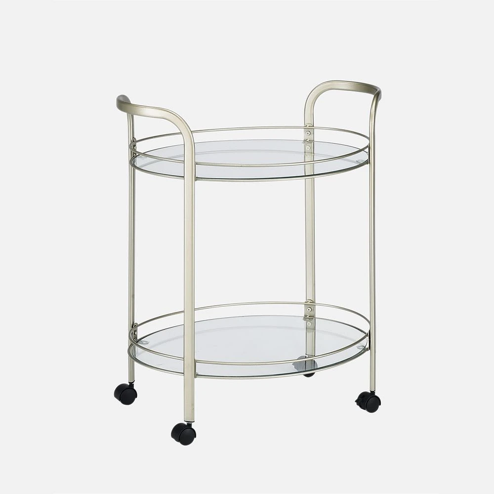 Sarah Oval Serving cart - Champagne
