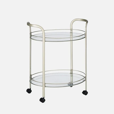 Sarah Oval Serving cart - Champagne