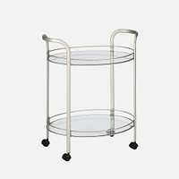 Sarah Oval Serving cart - Champagne