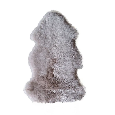 Taupe New Zealand Sheep Skin Rug 2' x 3'