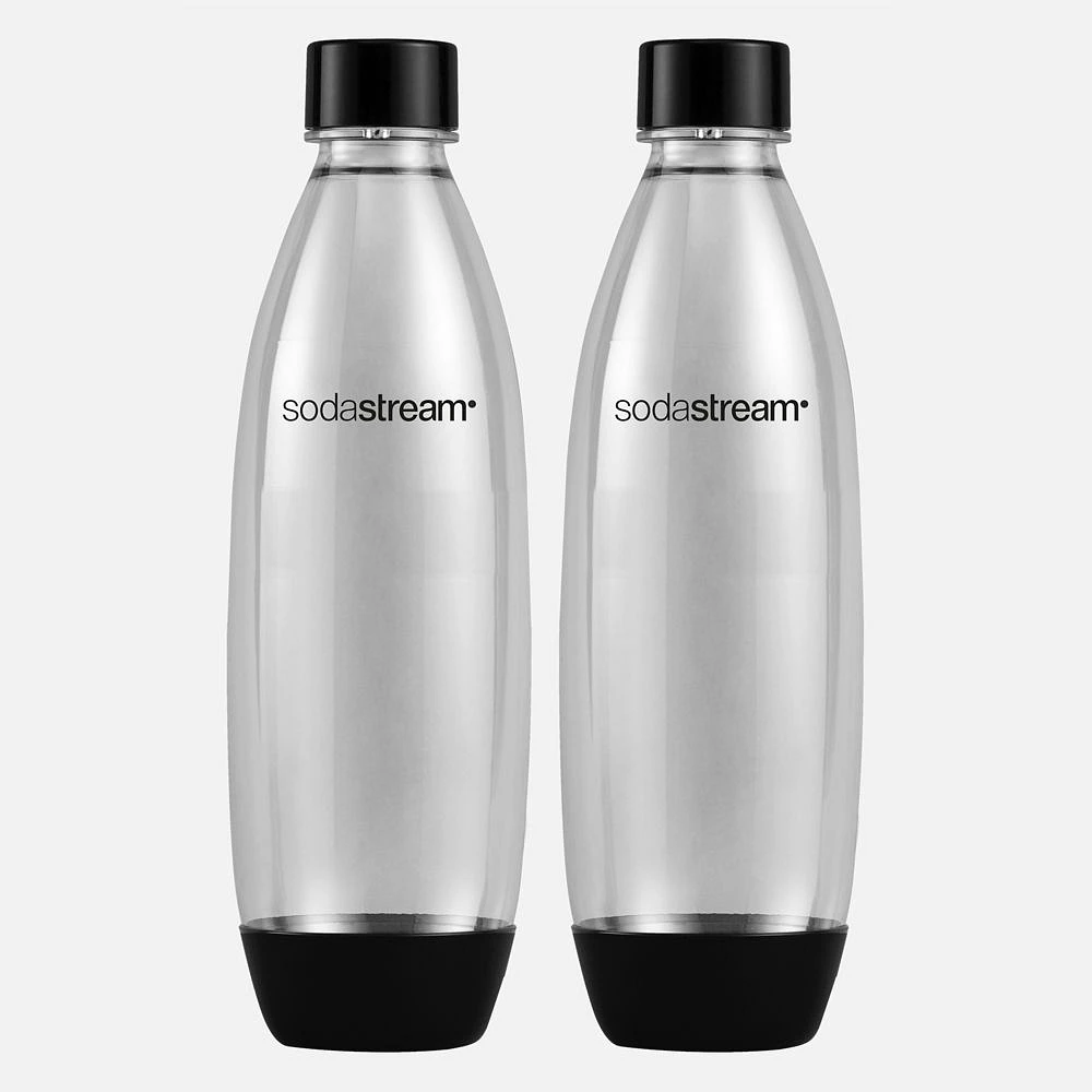 SodaStream 2-Pack Black Fuse Carbonating Bottles - 1L