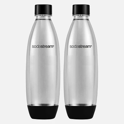 Ensemble de 2 bouteilles noires « Fuse » de carbonation par SodaStream - 1 L
