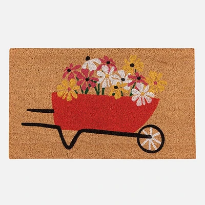 Green Thumb  Wheel Barrel Coir Rug