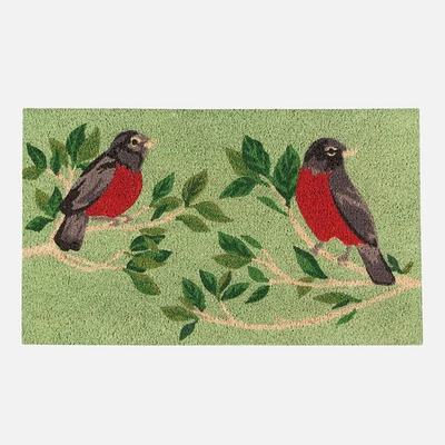 Birdsong Coir Rug - Green