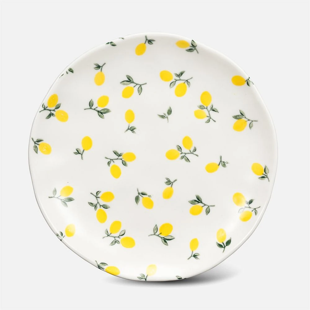 Abbott Small Round Appy Plate With Lemons Motif