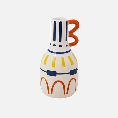 Nostalgia Painted Vase with Double Handle