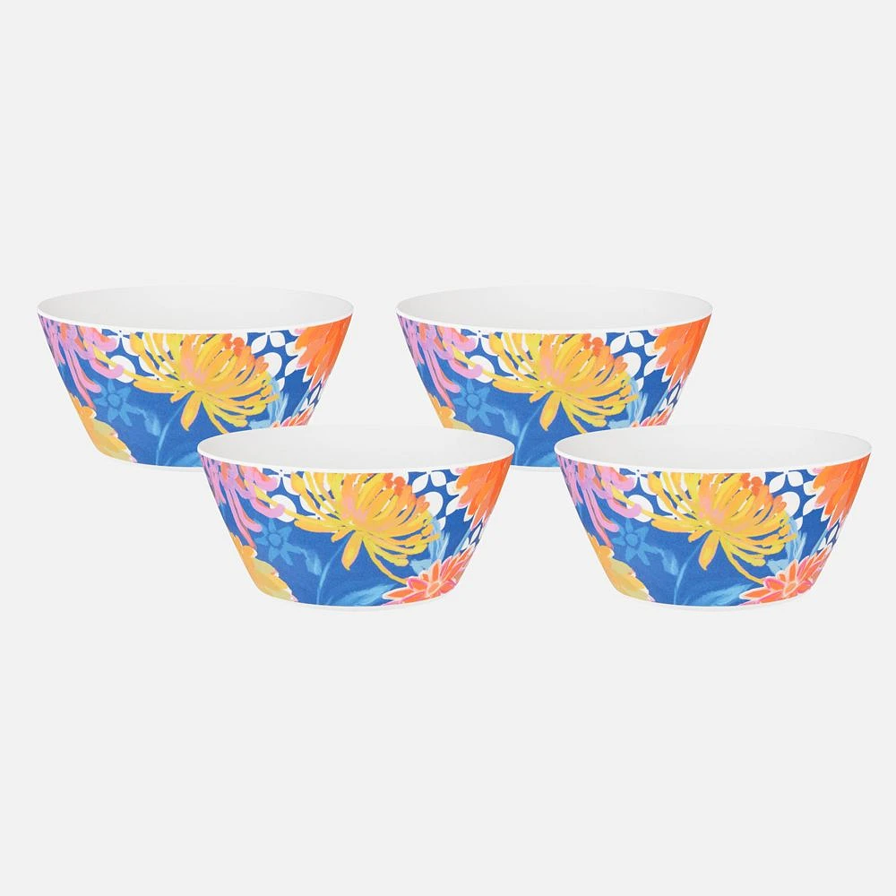 Sunburst Bols en mélamine, ensemble de 4 - 15 x 7 cm