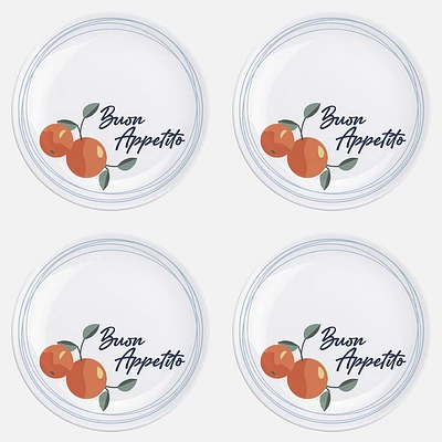 S&Co Melamine Dinner Plates, Set of 4 - 27.8cm 