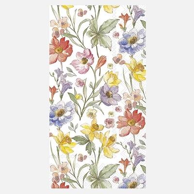 Buffet Napkins, Pack of 16 - Soft Flowers 