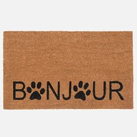 Coir Door Mat - Bonjour Paws 