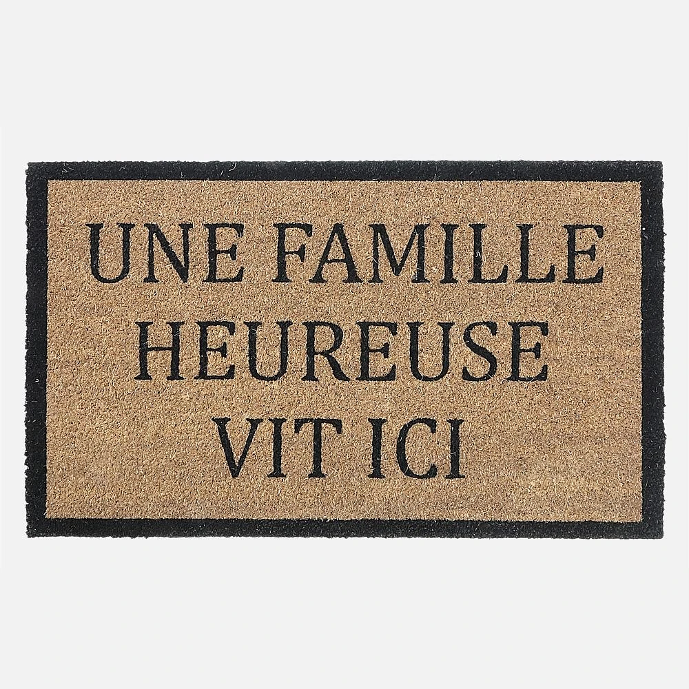 Coir Door Mat - Une Famille Heureuse