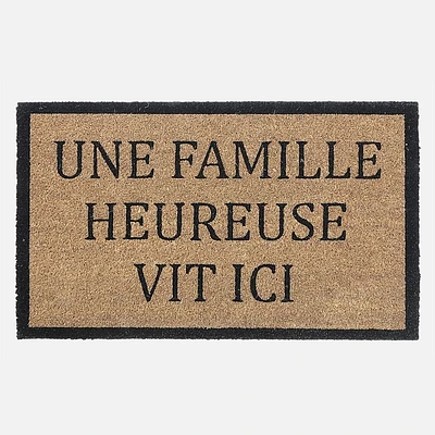 Coir Door Mat - Une Famille Heureuse