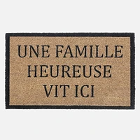 Coir Door Mat - Une Famille Heureuse
