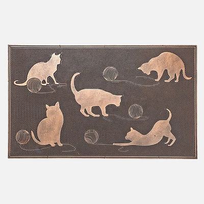 Rubber Mat - Cats Playing With Ball Of Yarn 