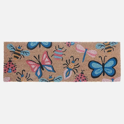 Coir Door Mat - Butterfly And Bugs 