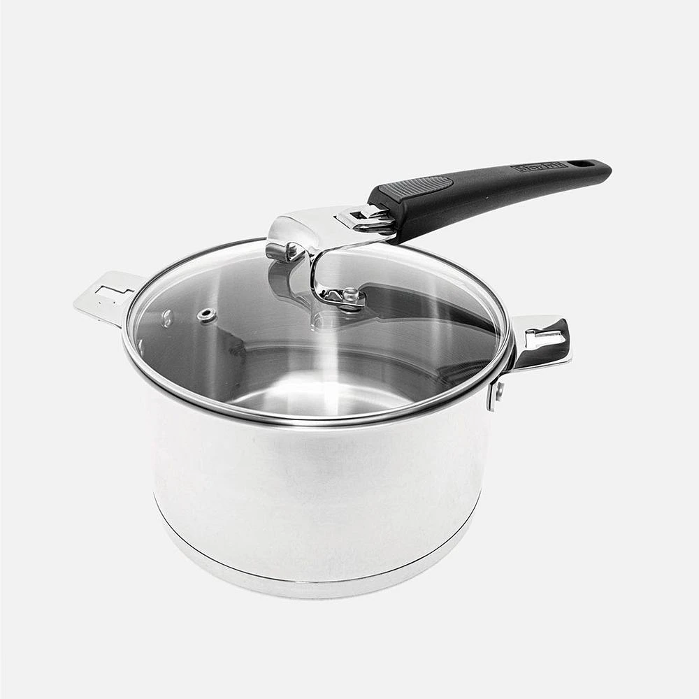 Starfrit The Rock T-Lock Stainless Steel Cookware Set, 12 Pieces