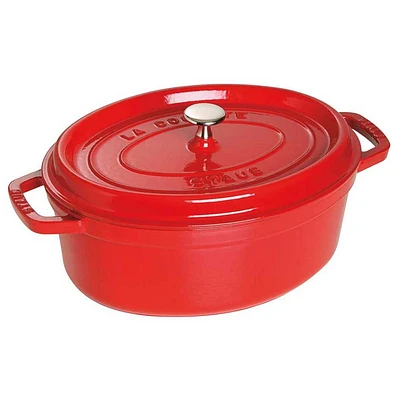 Staub Cherry Oval Cocotte - 4.5 qt
