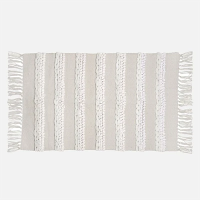 Large Stripe Pattern  Rug  - White/Natural