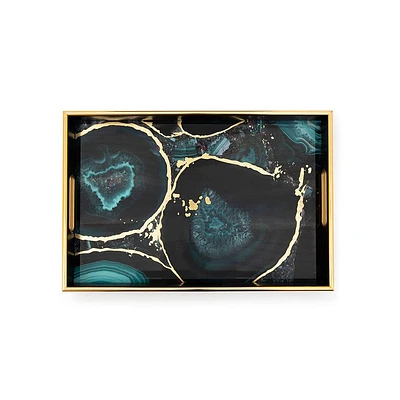 Savoy Agate Rectangle Tray by Torre & Tagus (15.75")