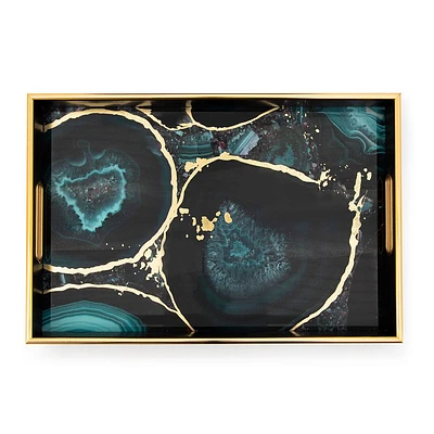 Savoy Agate Rectangle Tray by Torre & Tagus (17.75")