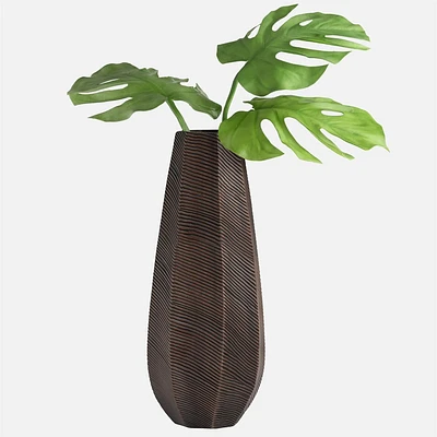 Brown & Resin Vase - 17.5''