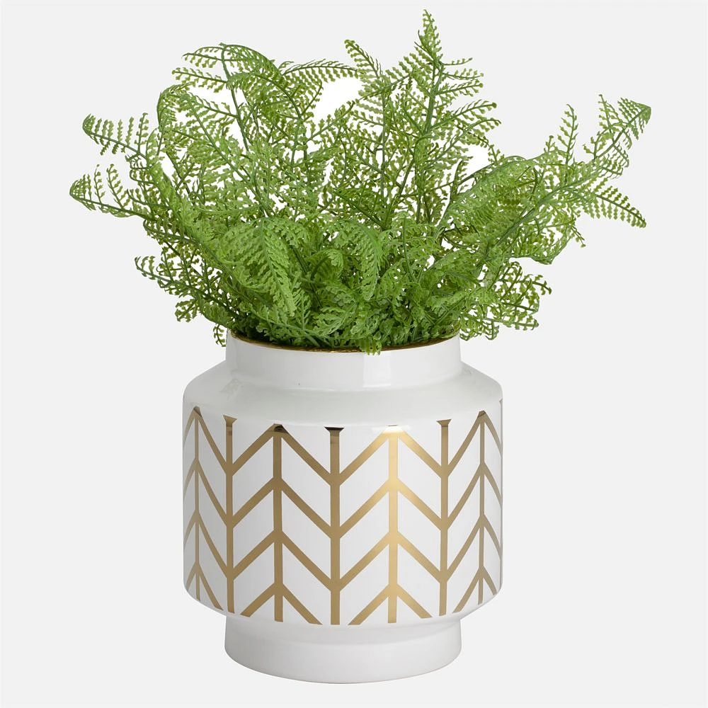 Vase à chevrons - blanc