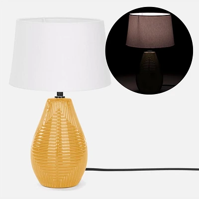 Ceramic Base Table Lamp - Yellow