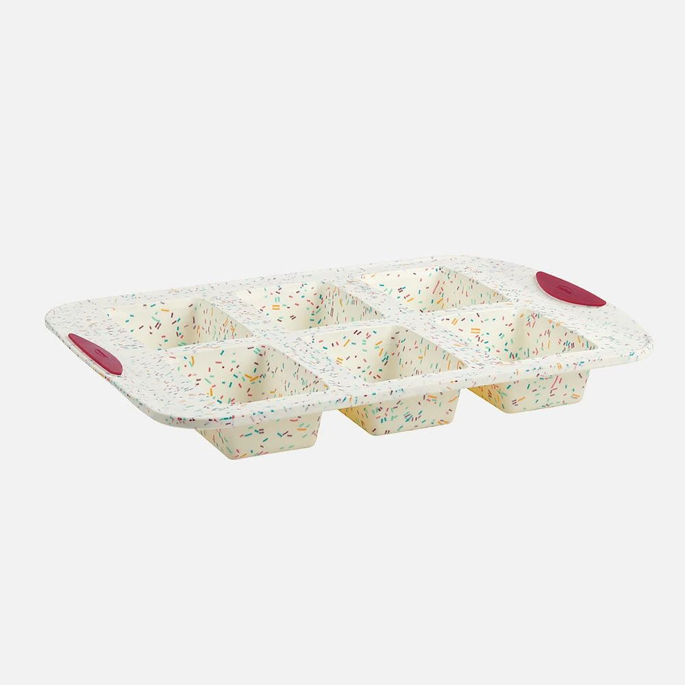 Trudeau Confetti 6-Count Mini Loaf Pan