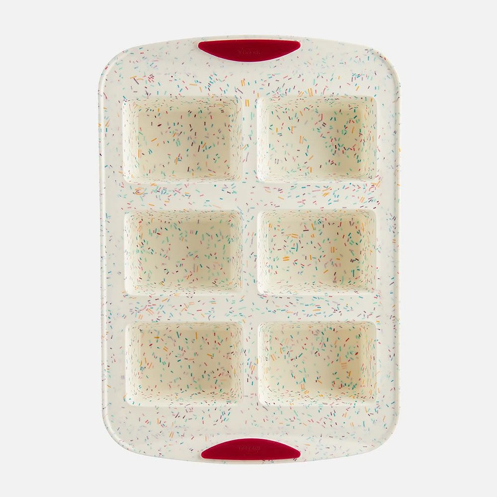 Trudeau Confetti 6-Count Mini Loaf Pan