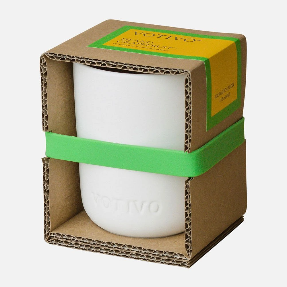 Candle in Ceramic Vessel 2 Wick - Island Grapefruit