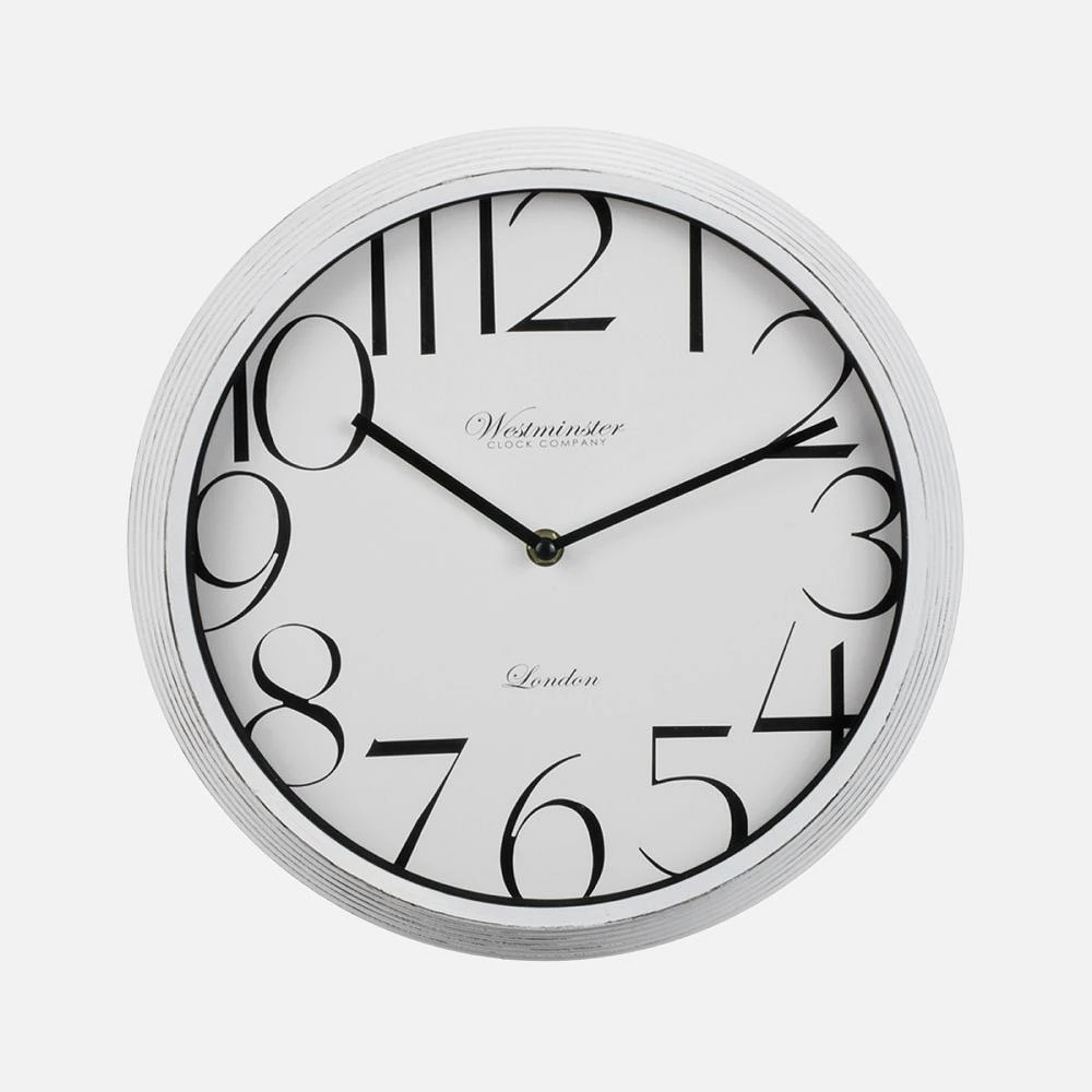 Wall Clock - White Trim and White face