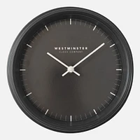 Horloge murale à cadran noir sans chiffres