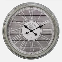 Wall Clock With Roman Numbers - Grey
