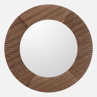 Round Ridged Trim Wall Mirror