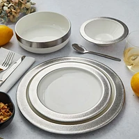 Brilliant Glory Silver -Piece Dinnerware Set