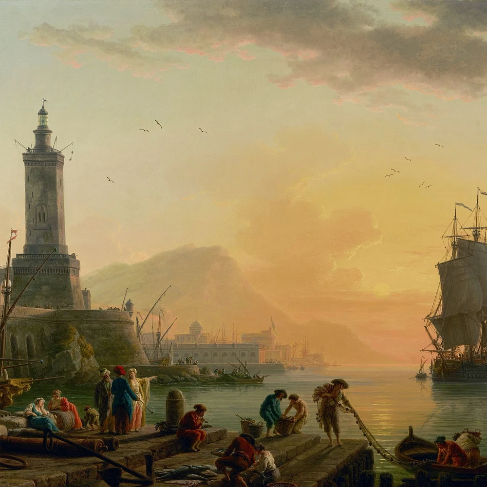 Papier peint mural « A Calm at a Mediterranean Port »