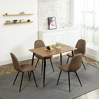Ensemble de chaises de salle à manger modernes marron