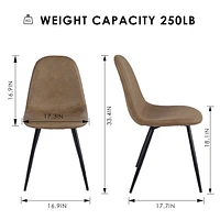 Ensemble de chaises de salle à manger modernes marron