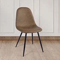 Ensemble de chaises de salle à manger modernes marron