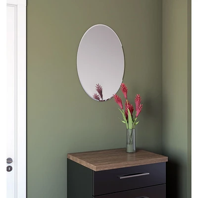 Charles Frameless Oval Wall Mirror