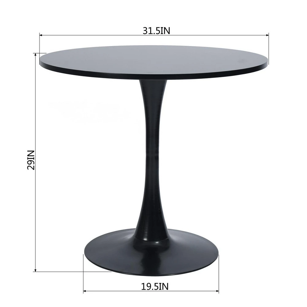 Table ronde moderne - Noir