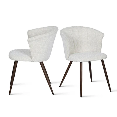 Set of 2 Vintage Beige Dining Chairs