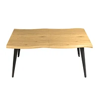 Table à manger moderne de 63 po avec bord ondulé