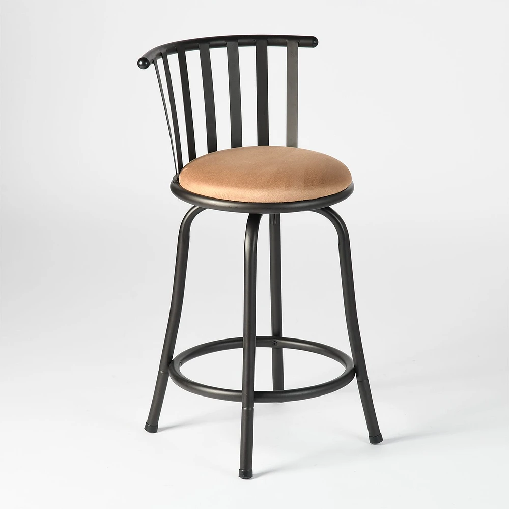 Adjustable Swivel Barstool - Brown