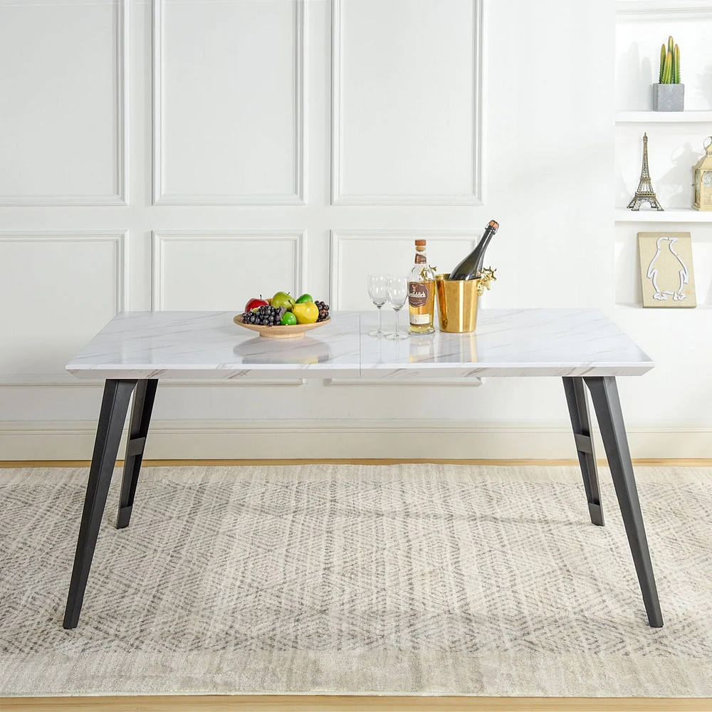 Marble Dining Set with Chairs