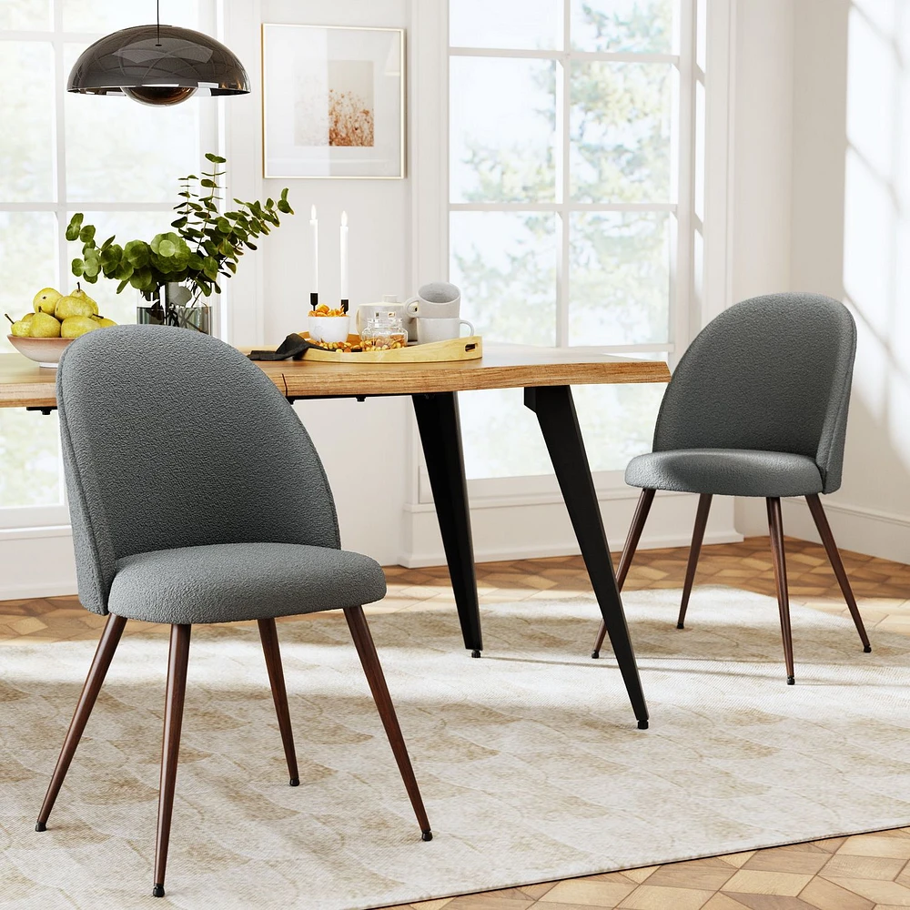 Set of 2 Grey Dining Chairs by Maison Classique