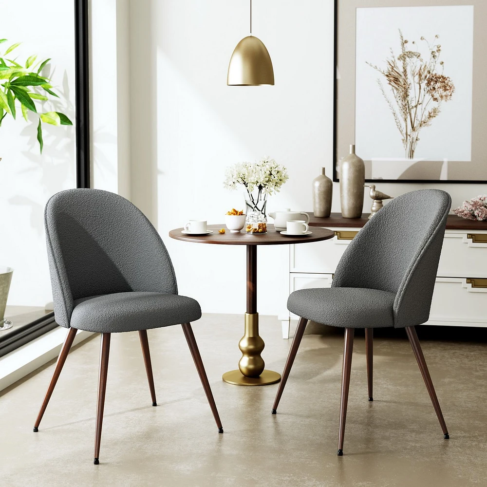 Set of 2 Grey Dining Chairs by Maison Classique