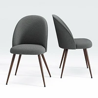 Set of 2 Grey Dining Chairs by Maison Classique