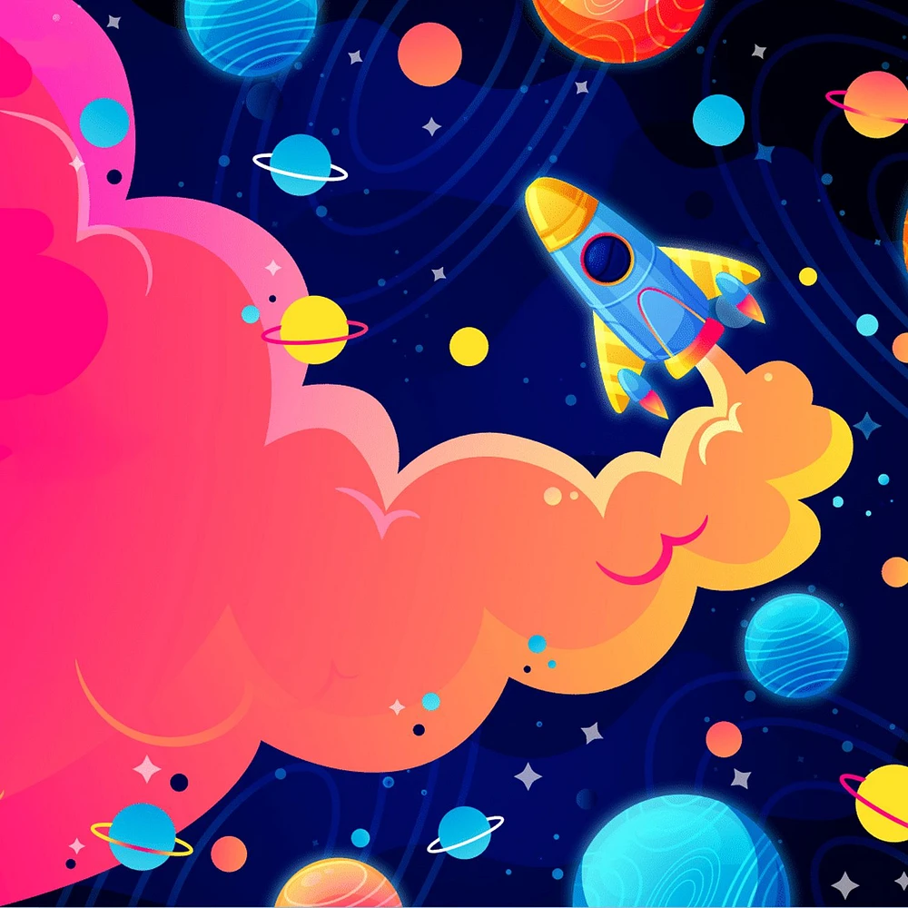 Papier peint mural « Kids Spaceship »